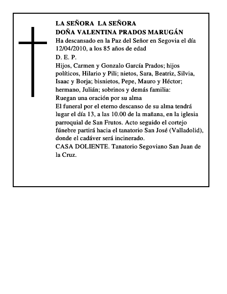 Doña Valentina Prados Marugán