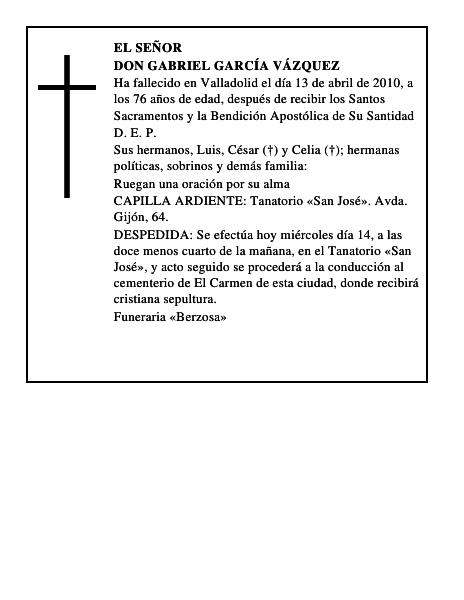 Don Gabriel García Vázquez