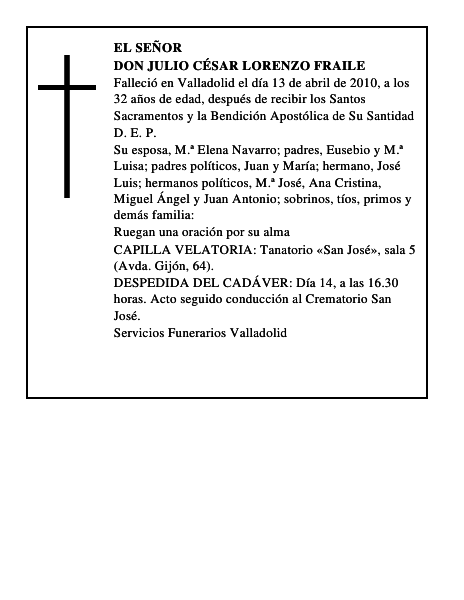 Don Julio César Lorenzo Fraile