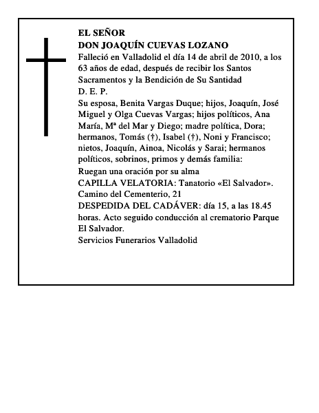 Don Joaquín Cuevas Lozano