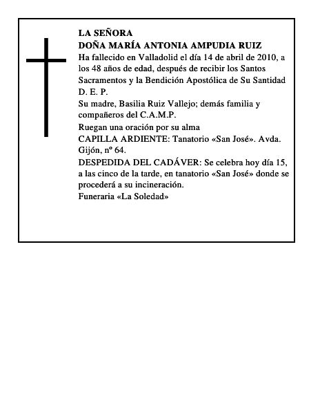 Doña María Antonia Ampudia Ruiz