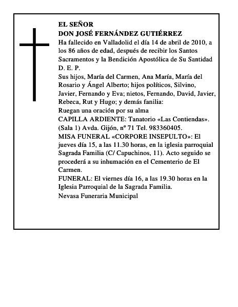 Don José Fernández Gutiérrez