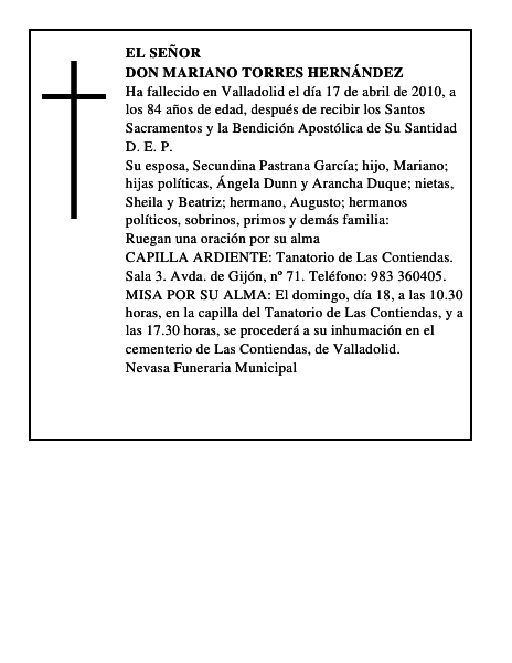 Don Mariano Torres Hernández