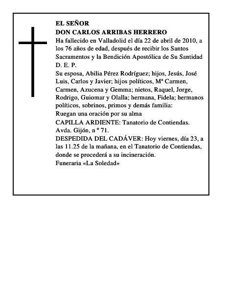 Don Carlos Arribas Herrero