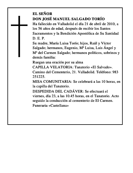 Don José Manuel Salgado Torío