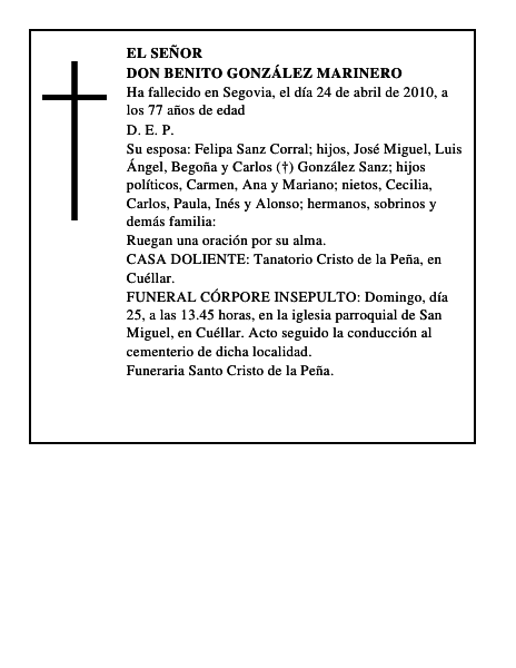 Don Benito González Marinero