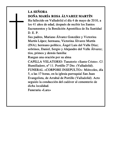 Doña María Rosa Álvarez Martín