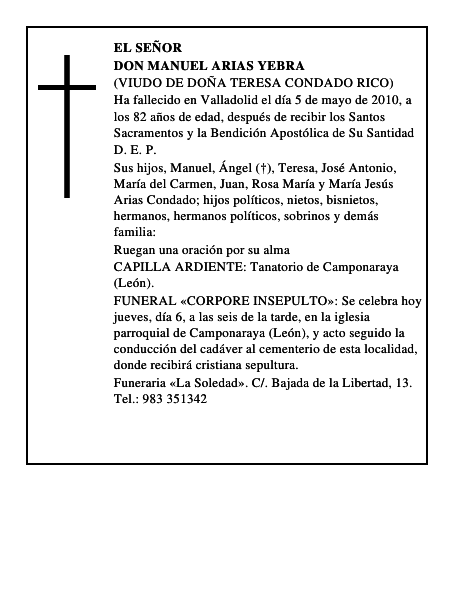 Don Manuel Arias Yebra