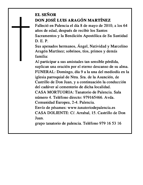 Don José Luis Aragón Martínez