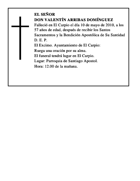 Don Valentín Arribas Domínguez