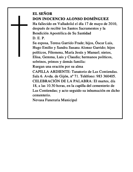 Don Inocencio Alonso Domínguez