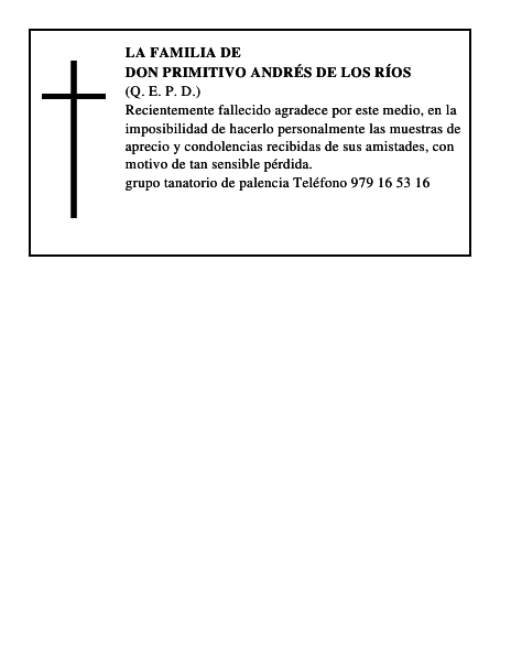 Don Primitivo Andrés de los Ríos