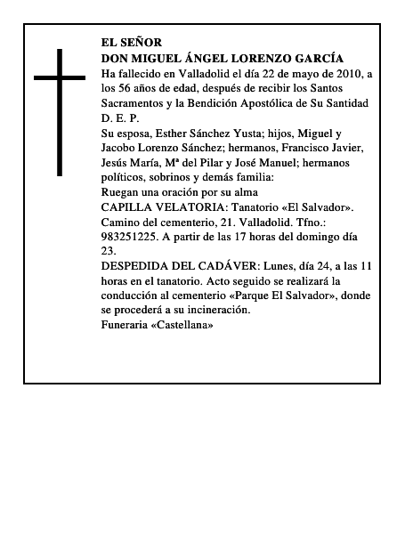 Don Miguel Ángel Lorenzo García