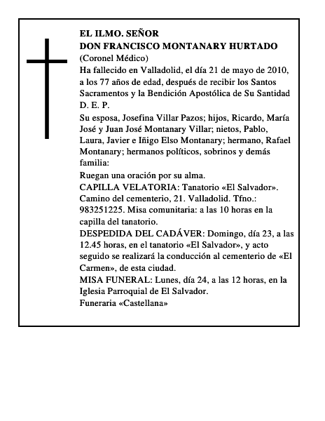 Don Francisco Montanary Hurtado