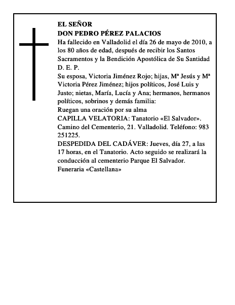 Don Pedro Pérez Palacios