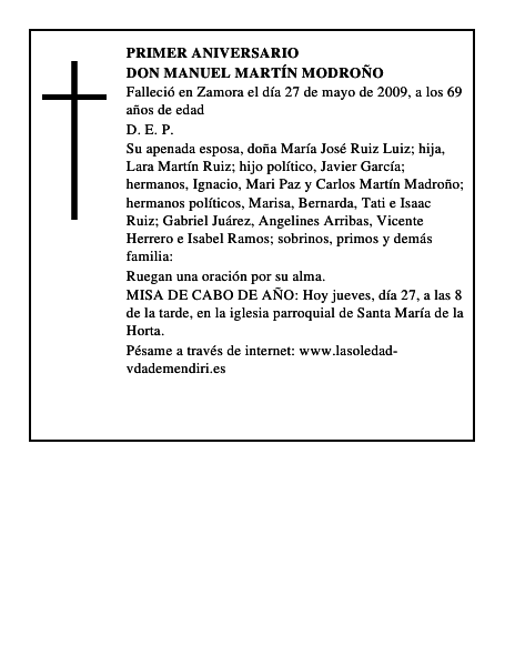Don Manuel Martín Modroño
