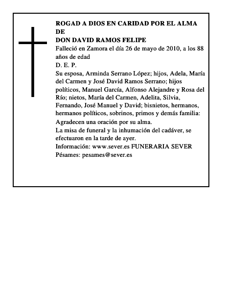 Don David Ramos Felipe