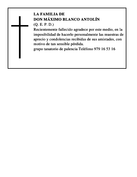 Don Máximo Blanco Antolín