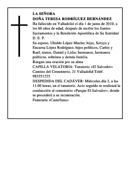 Doña Teresa Rodríguez Hernández