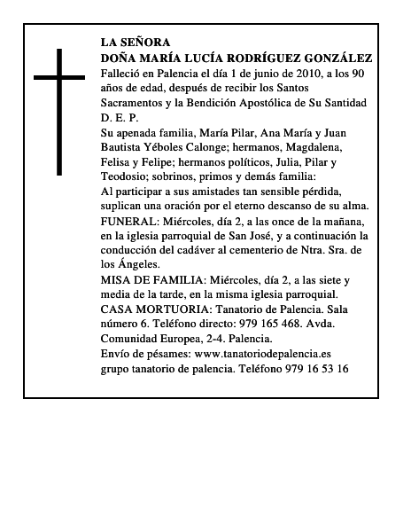 Doña María Lucía Rodríguez González