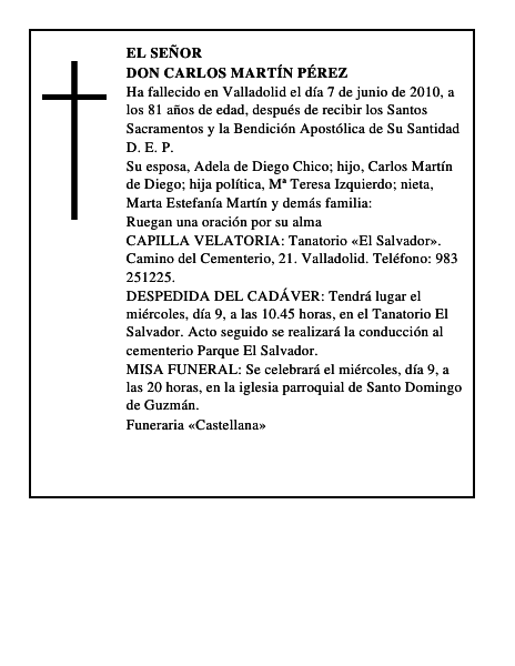 Don Carlos Martín Pérez