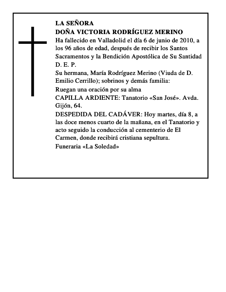 Doña Victoria Rodríguez Merino