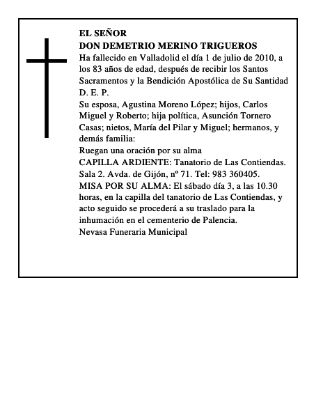 Don Demetrio Merino Trigueros