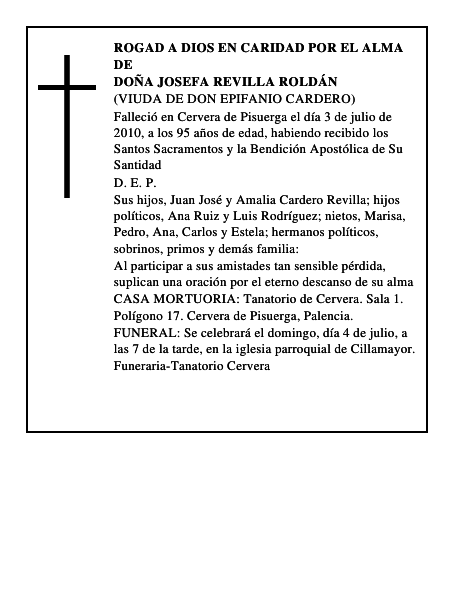 Doña Josefa Revilla Roldán