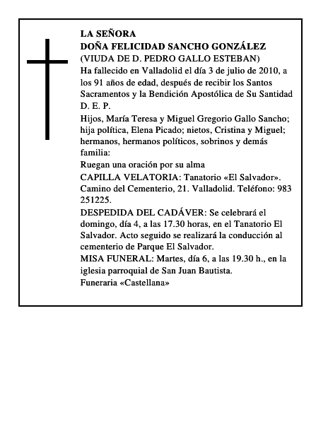 Doña Felicidad Sancho González