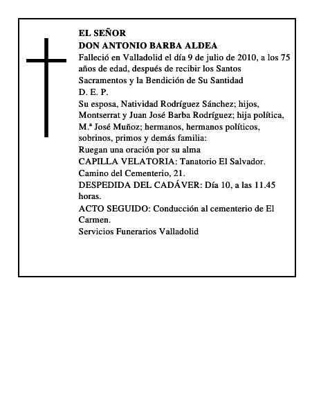 Don Antonio Barba Aldea