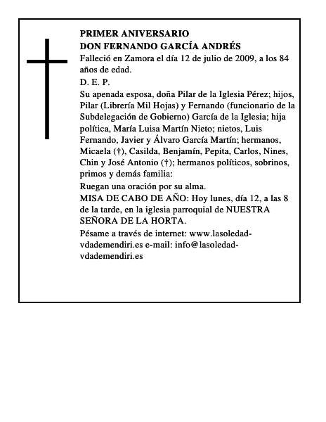 Don Fernando García Andrés