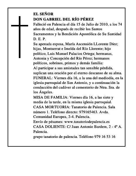 Don Gabriel del Río Pérez