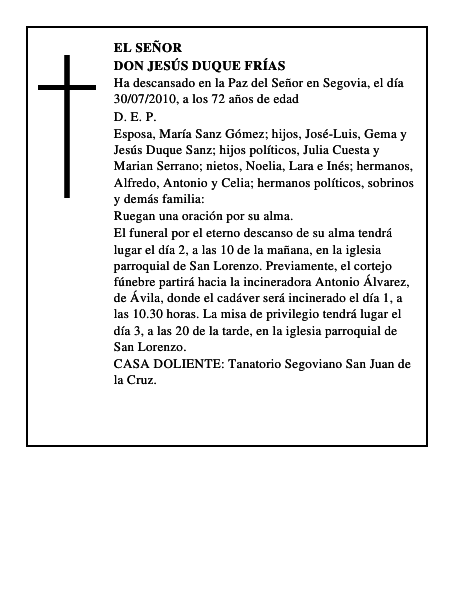 Don Jesús Duque Frías