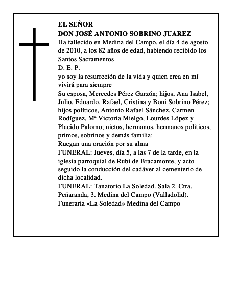 Don José Antonio Sobrino Juarez