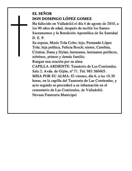 Don Domingo López Gomez