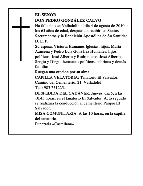 Don Pedro González Calvo