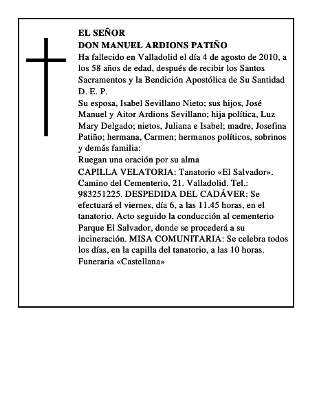 Don Manuel Ardions Patiño