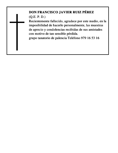 Don Francisco Javier Ruiz Pérez
