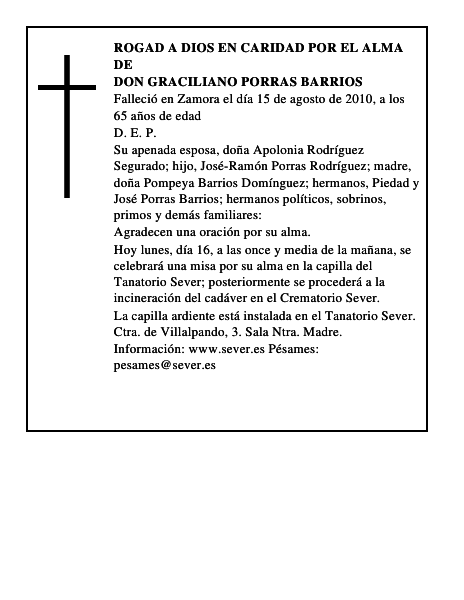 Don Graciliano Porras Barrios