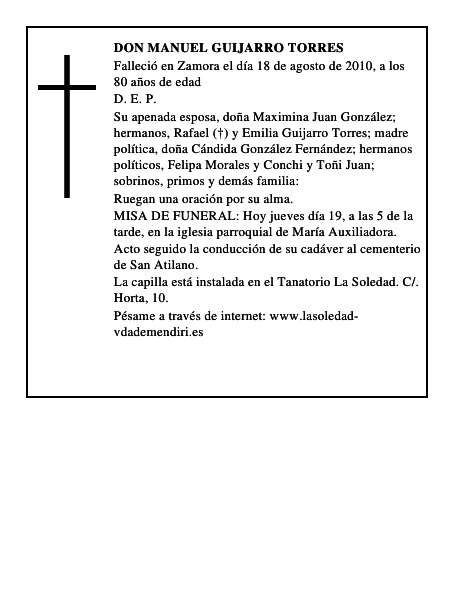 Don Manuel Guijarro Torres