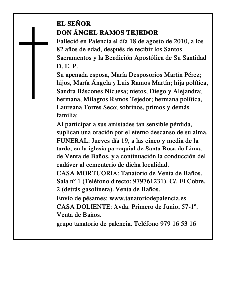 Don Ángel Ramos Tejedor