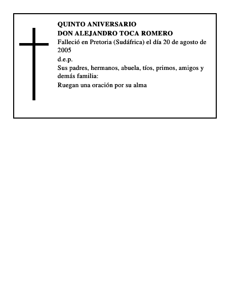 Don Alejandro Toca Romero