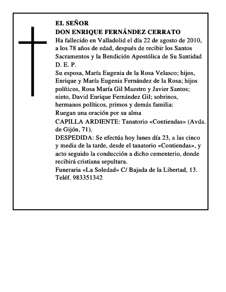 Don Enrique Fernández Cerrato