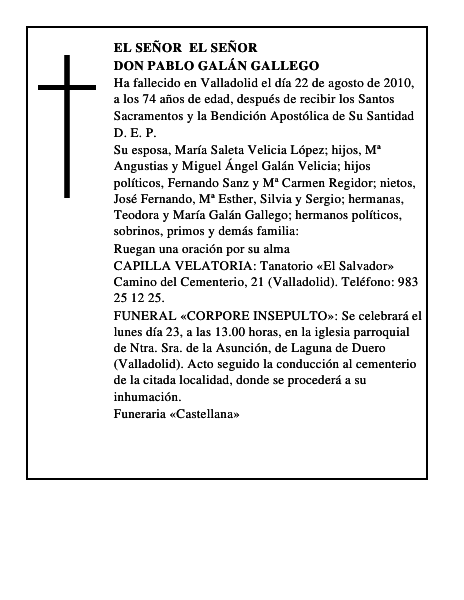 Don Pablo Galán Gallego