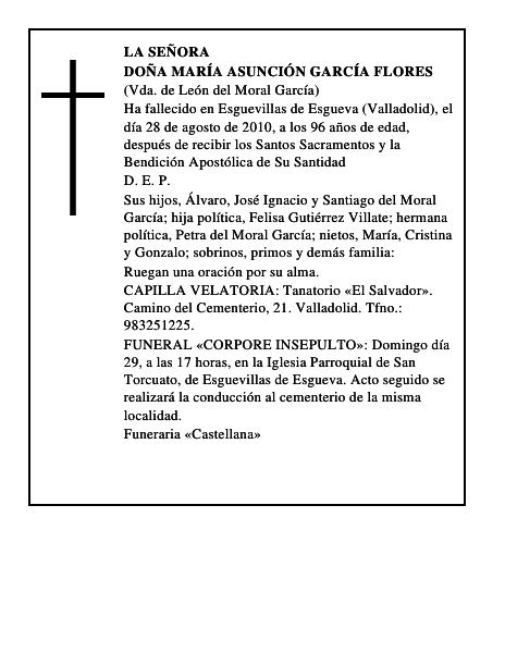 Doña María Asunción García Flores