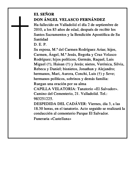 Don Ángel Velasco Fernández