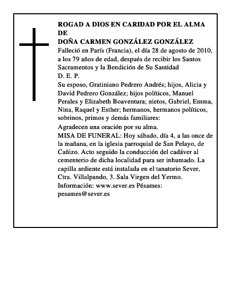 Doña Carmen González González