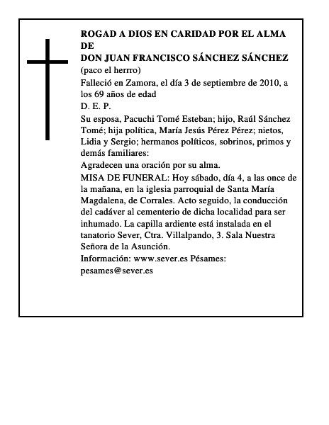 Don Juan Francisco Sánchez Sánchez