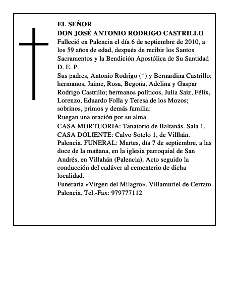 Don José Antonio Rodrigo Castrillo