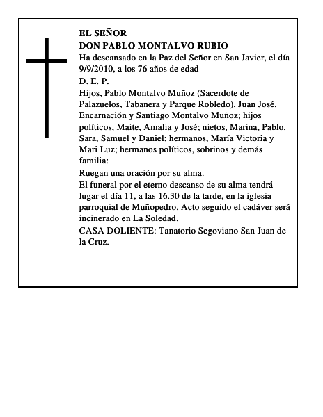 Don Pablo Montalvo Rubio